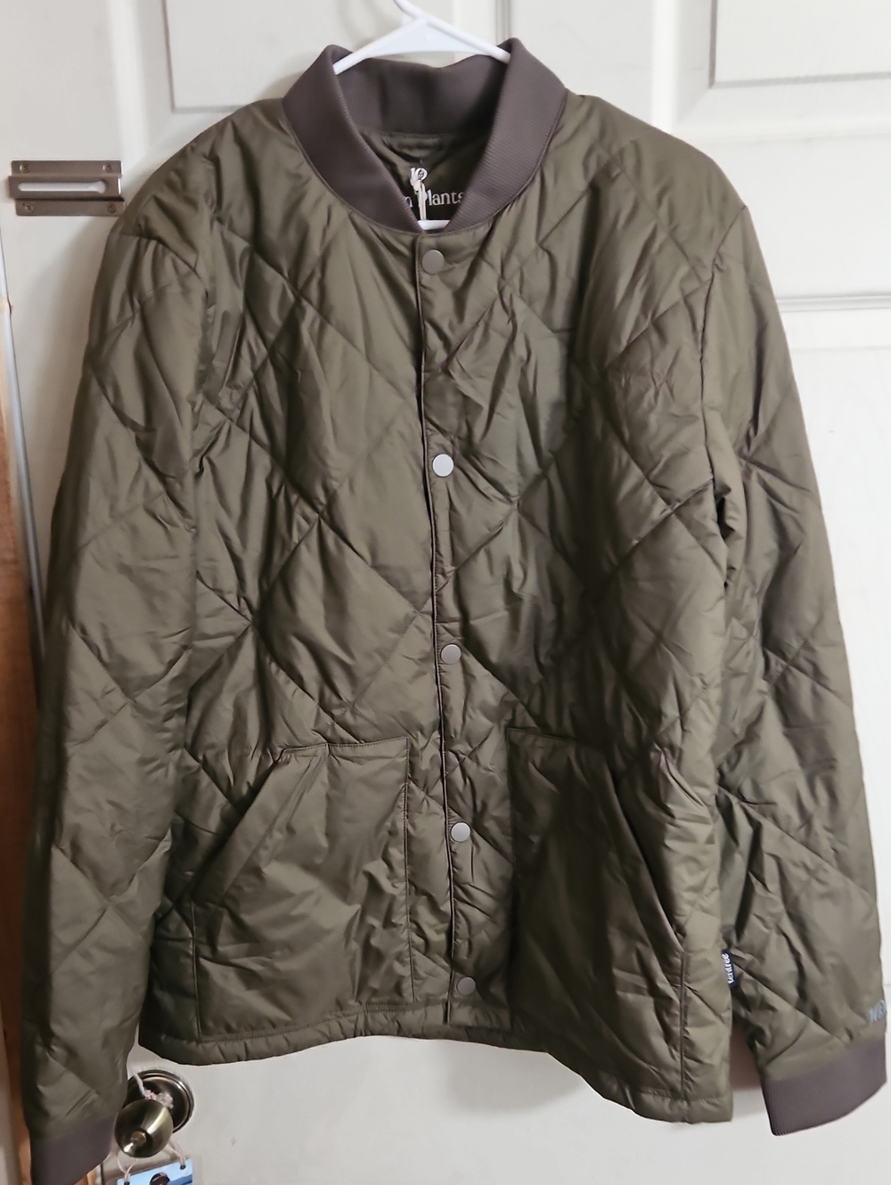tentree Men’s Diamond Padded Bomber Jacket: GREEN: NEW WITH TAGS: SIZE L